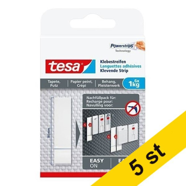 Powerstrips påfyllnadsremsor för känsliga ytor | Tesa | 1kg | 6st x5⭐ 203349 - 1