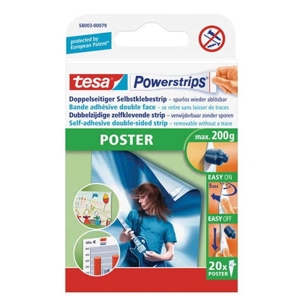 Tesa Powerstrips poster | Tesa | vit | 20st 58003 58003-00079-04 58003-00079-21 202267 - 1