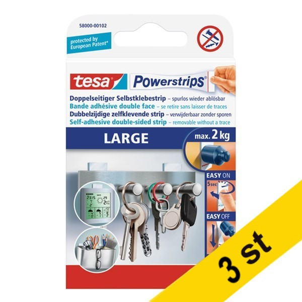 Tesa Powerstrips stora vita | Tesa | 10st x3  203351 - 1