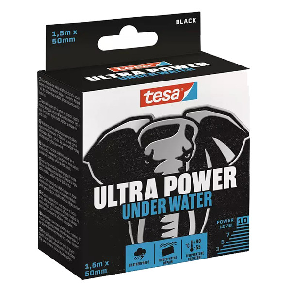 Reparationstejp 50mm x 1.5m | Tesa Ultra Power Under Water | svart | 1st 203298 - 1