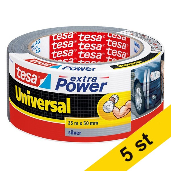 Silvertejp 50mm x 25m | Tesa Extra Power Universal | silver | 5st 202400 - 1