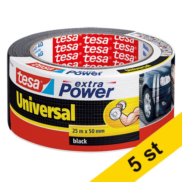 Silvertejp 50mm x 25m | Tesa Extra Power Universal | svart | 5st 202401 - 1