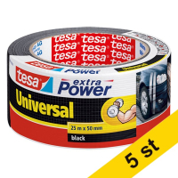 Silvertejp 50mm x 25m | Tesa Extra Power Universal | svart | 5st