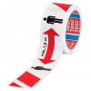 Tesa Självhäftande golvmarkeringstejp röd/vit 50mm x 50m 58263-00000-00 202388