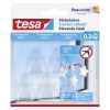 Självhäftande krok | Tesa | transparent | 0,2kg | 5st