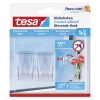 Självhäftande krok | Tesa | transparent | 1kg | 2st