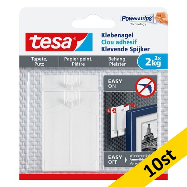 Självhäftande spikar för känsliga ytor | Tesa | 2kg | 10st 203345 - 1
