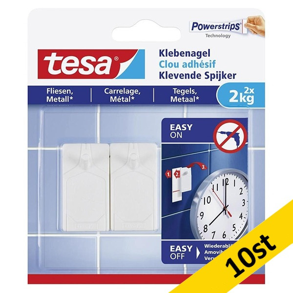 Självhäftande spikar för kakel och metall | Tesa | 2kg | 10st⭐ 203348 - 1