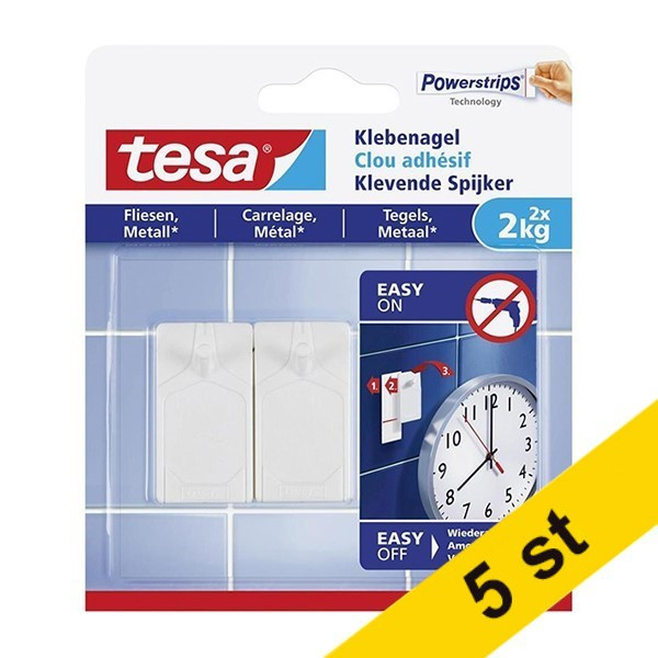 Självhäftande spikar för kakel och metall | Tesa | 2kg | 2st x5 203348 - 1