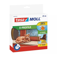 Tesa Tätningslist TesaMoll Classic E-profil brun 9mm x 25m 05464-00101-00 203309