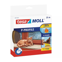 Tesa Tätningslist TesaMoll Classic P-profil brun 9mm x 25m 05391-00101-00 203313