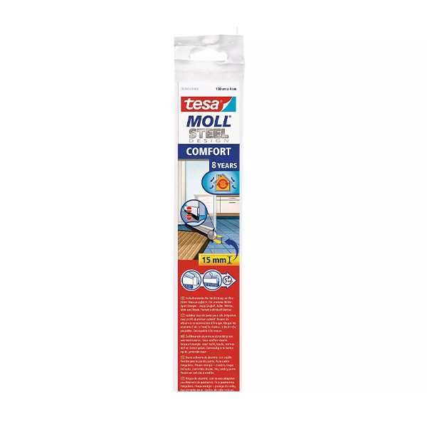 Tesa Tätningslist TesaMoll Comfort rostfritt stål 40mm x 1m 203325 - 1