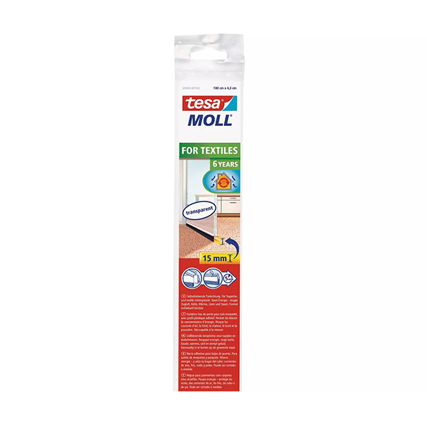 Tesa Tätningslist TesaMoll For Textiles transparent 43mm x 1m 203328 - 1