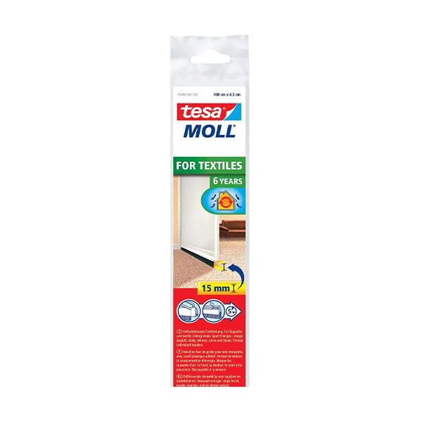 Tesa Tätningslist TesaMoll For Textiles vit 43mm x 1m 203326 - 1