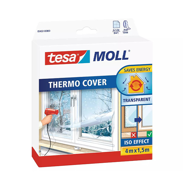 Tesa TesaMoll Thermo Cover isoleringsfilm transparent 4m x 1,5m (6m²) 05432-00000-01 203330 - 1