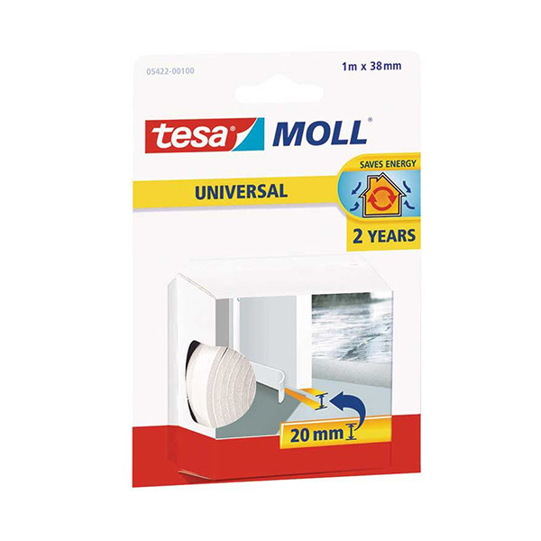 Tesa TesaMoll Universal Skumprofil tröskellist vit 38mm x 1m 203318 - 1