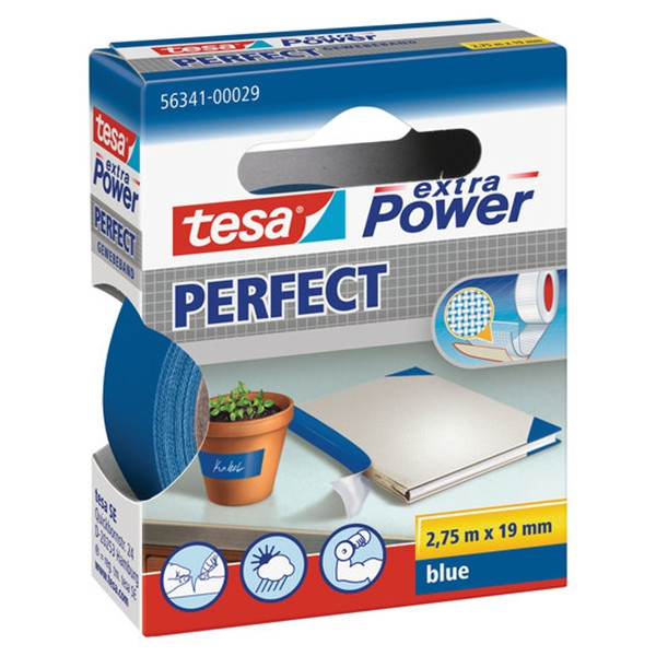 Tesa Textiltejp 19mm x 2,75m | blå | Tesa 56341-00029 56341-00029-03 202274 - 1