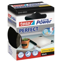 Textiltejp 38mm x 2,75m | svart | Tesa 56343-00034 202279