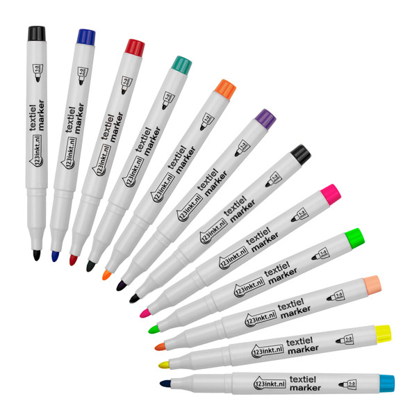 Textilpenna 1.0mm - 3.0mm | 123ink | 12 färger⭐  301122 - 1