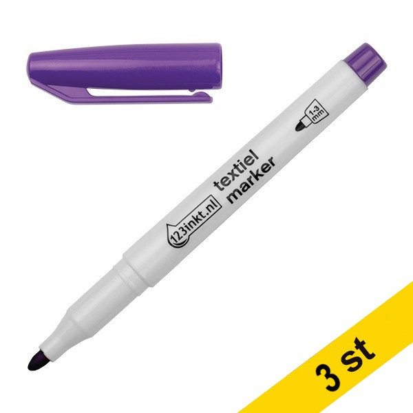 Textilpenna 1.0mm - 3.0mm | 123ink | lila | 3st  300876 - 1