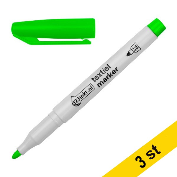 Textilpenna 1.0mm - 3.0mm | 123ink | pastellgrön | 3st  300879 - 1