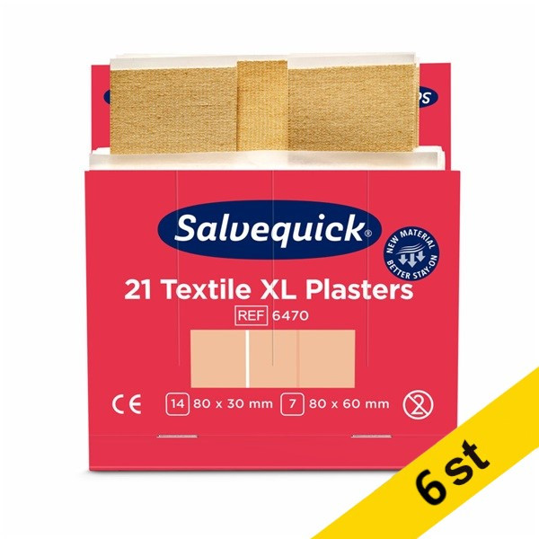 Textilplåster XL | Salvequick | 6st 501465 - 1
