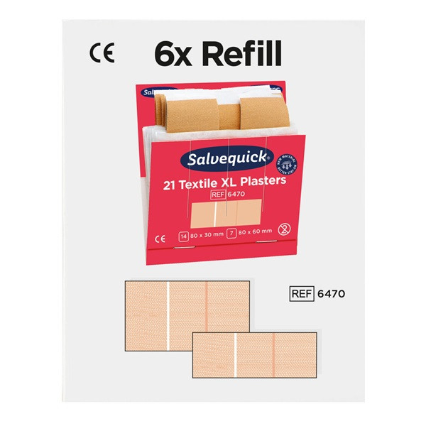 Textilplåster XL refill 6 ask | Salvequick 501464 - 8