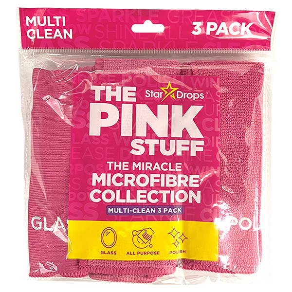 The Pink Stuff Mikrofiber rengöringsduk | rosa | 3st  SPI00065 - 1