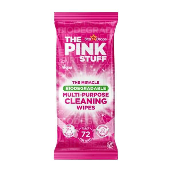 Rengöringsservetter 72st | The Pink Stuff Miracle Biodegradable Multi Purpose Cleaning Wipes SPI00072 - 1