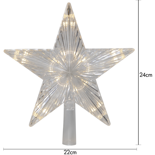 Toppstjärna Topsy | 10 lampor | transparent [Star Trading] 089-95 501870 - 3