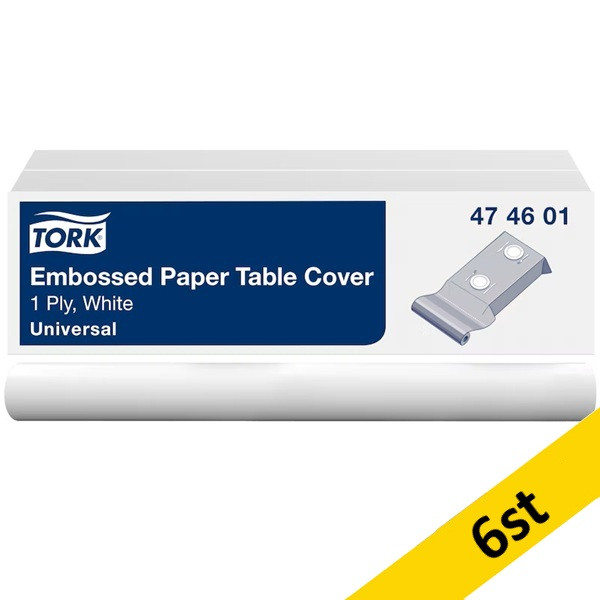 Bordsduk i papper 1,2m x 50m | Tork Damast | vit | 6st SE200752 - 1