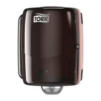 Dispenser för industritorkrulle | Tork W1 Maxi | svart/röd STO00257