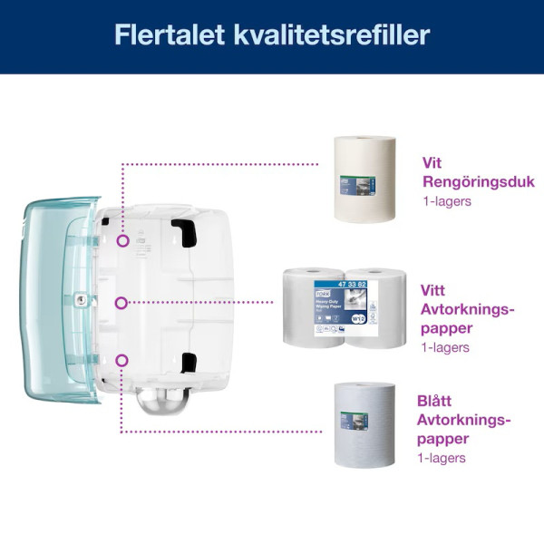 Dispenser för industritorkrulle | Tork W2 Maxi | turkos STO00256 - 6