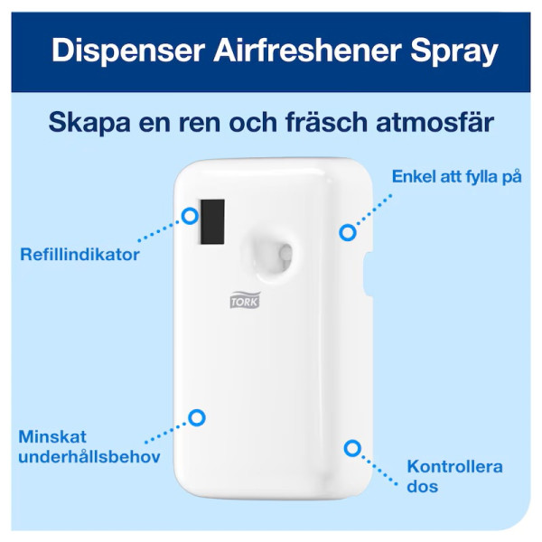 Dispenser för luktförbättrare | Tork A1 | vit STO00014 - 4
