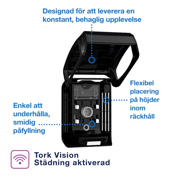 Dispenser för luktförbättrare | Tork A3 | svart SE200747 - 4