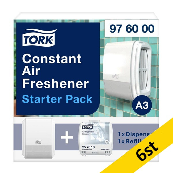 Dispenser för luktförbättrare | Tork A3 Air Starter pack | vit | 6st SE200750 - 1