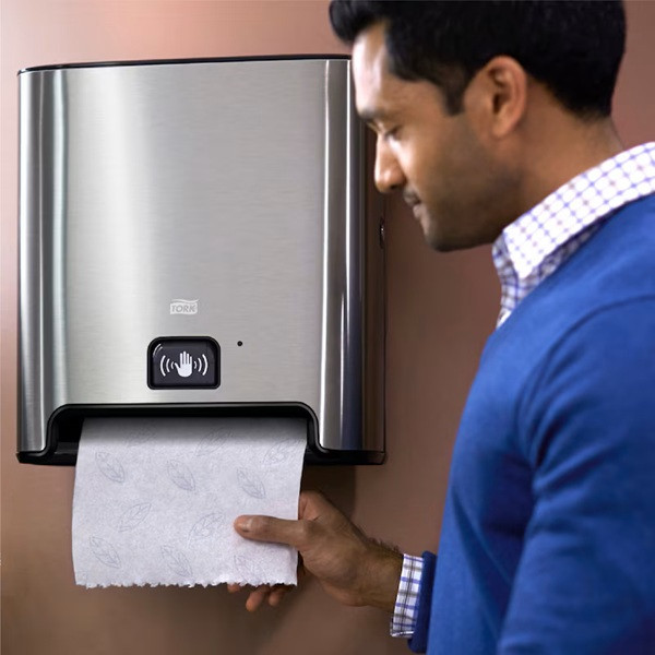 Dispenser för pappershanddukar | Tork H1 Matic Sensor | rostfritt stål SE200739 - 3
