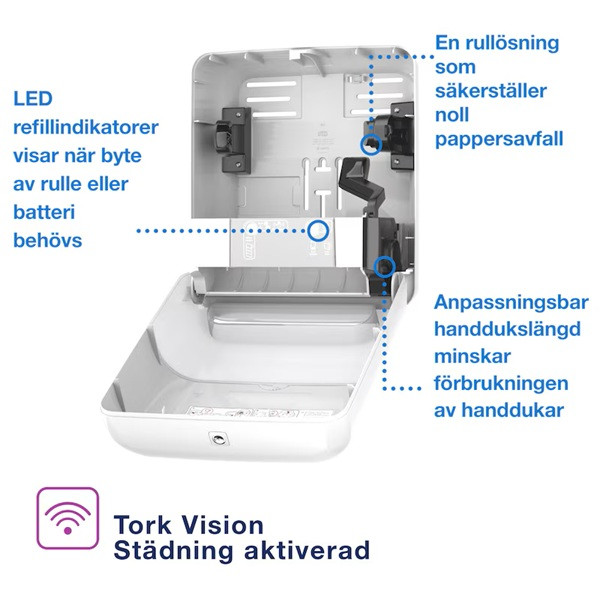 Dispenser för pappershanddukar | Tork H1 Matic automatisk | vit SE200741 - 5