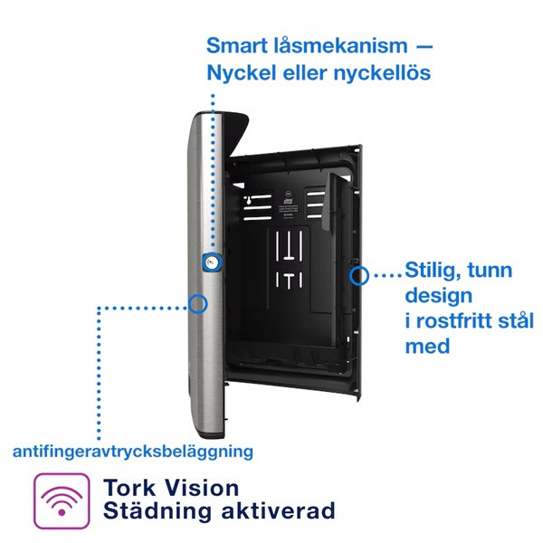 Dispenser för pappershanddukar | Tork H2 Xpress | rostfritt stål SE200735 - 5