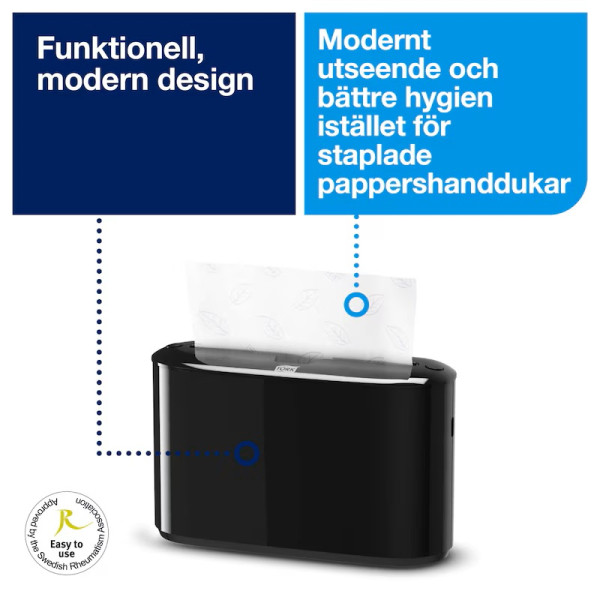 Dispenser för pappershanddukar | Tork H2 Xpress fristående | svart STO00214 - 6
