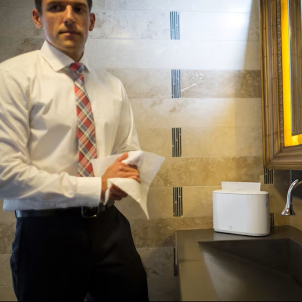 Dispenser för pappershanddukar | Tork H2 Xpress fristående | vit SE200737 - 3