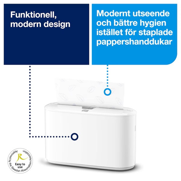 Dispenser för pappershanddukar | Tork H2 Xpress fristående | vit SE200737 - 5