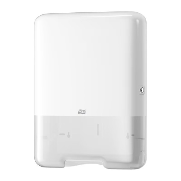 Dispenser för pappershanddukar | Tork H3 Singelfold/C-fold | vit STO00217 - 1