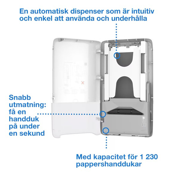 Dispenser för pappershanddukar | Tork H5 PeakServe Auto | vit SE200729 - 6