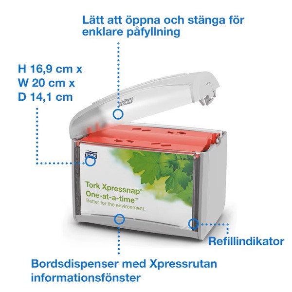 Dispenser för servetter | Tork N4 Xpressnap S | grå SE200704 - 6