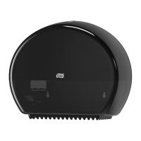 Dispenser för toalettpapper | 1 rulle | Tork T2 Jumbo Mini | svart STO00223
