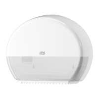 Dispenser för toalettpapper | 1 rulle | Tork T2 Jumbo Mini | vit STO00222
