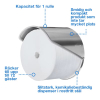 Dispenser för toalettpapper | 1 rulle | Tork T7 Coreless | rostfritt stål SE200675 - 4