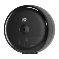 Dispenser för toalettpapper | 1 rulle | Tork T9 SmartOne Mini | svart STO00266