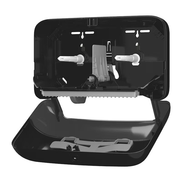 Dispenser för toalettpapper | 2 rullar | Tork T7 Coreless Twin | svart SE200673 - 3